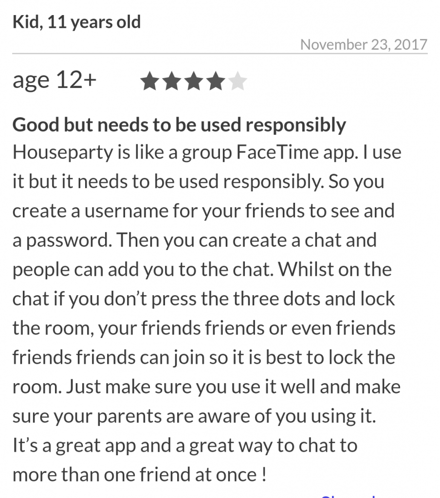 Houseparty Reviews from kids